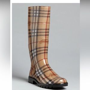 Burberry rain boots